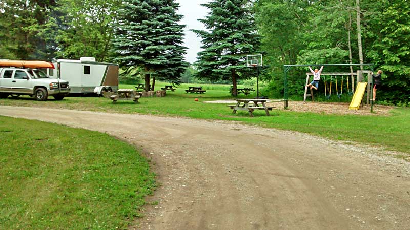 the playground next to our campsite